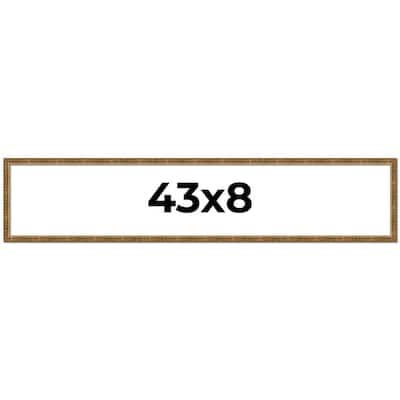 43x8 Frame Gold Kingsley Distressed Solid Wood Picture Frame Width