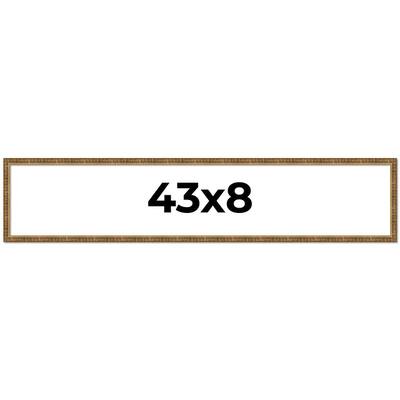 43x8 Frame Gold Solid Wood Picture Frame - Complete Modern Photo Frame
