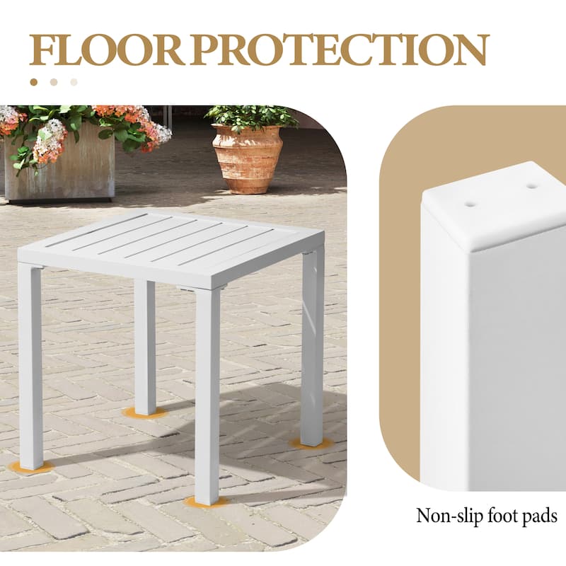 Crestlive Products Modern Square Aluminum Side End Table