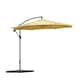 Steele 10-ft. Offset Patio Umbrella with Weight Base Stand - Beige
