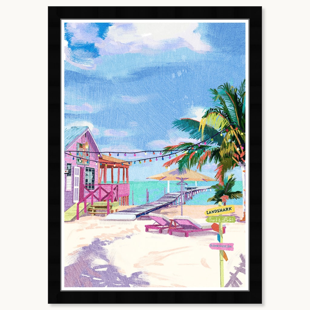 Wynwood Studio Beachside Lounge Framed Beachfront Coastal Prints