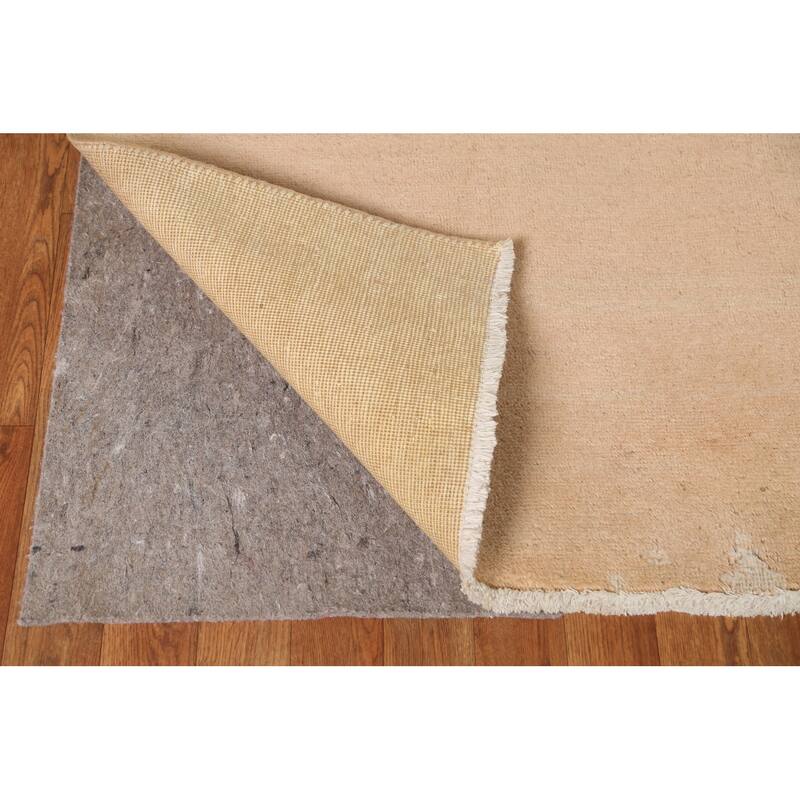 Hand Knotted Oriental 100% Wool Carpet Traditional Floral Beige & Ivories Art Deco Area Rug - 12' 10'' X 9' 5''