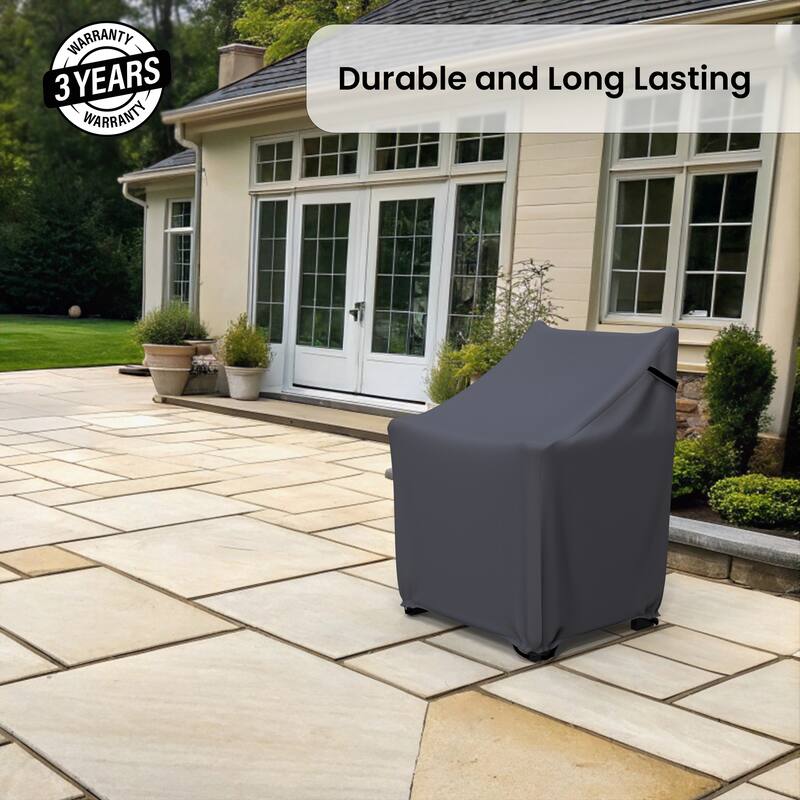 Vineyard Outdoor Garden Waterproof Armchair Cover - 35.25 x 26.5 x 25