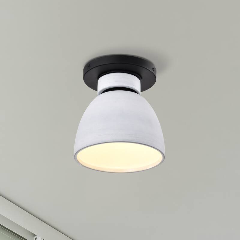 Collins - 8 Inch Flush Mount - with white Ceramic
