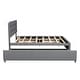 preview thumbnail 26 of 30, Modern and Timeless Queen Upholstered Platform Bed with Twin Size Trundle and Two Drawers,Sturdy Frame