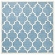 preview thumbnail 57 of 66, SAFAVIEH Handmade Chatham Elia Modern Moroccan Wool Rug 4' Square - Blue/Ivory - Square