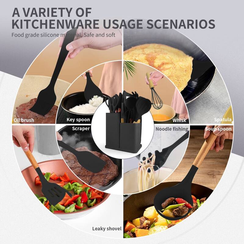 19-piece Non-stick Silicone Assorted Kitchen Utensil Set