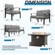 preview thumbnail 139 of 144, Aluminum Patio Outdoor Sectional Sofa Set with Fire Pit, Swivel Rocking Chairs and Ottomans