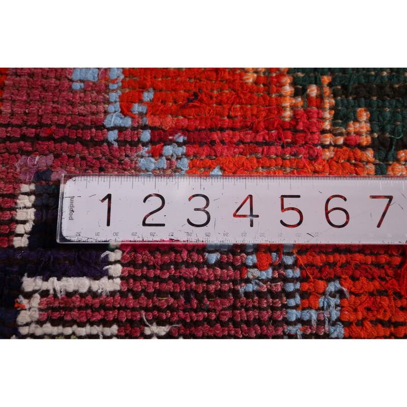 Orange Tribal Anatolian Oriental Runner Rug Handmade Silk Carpet - 3'0"x 13'3"