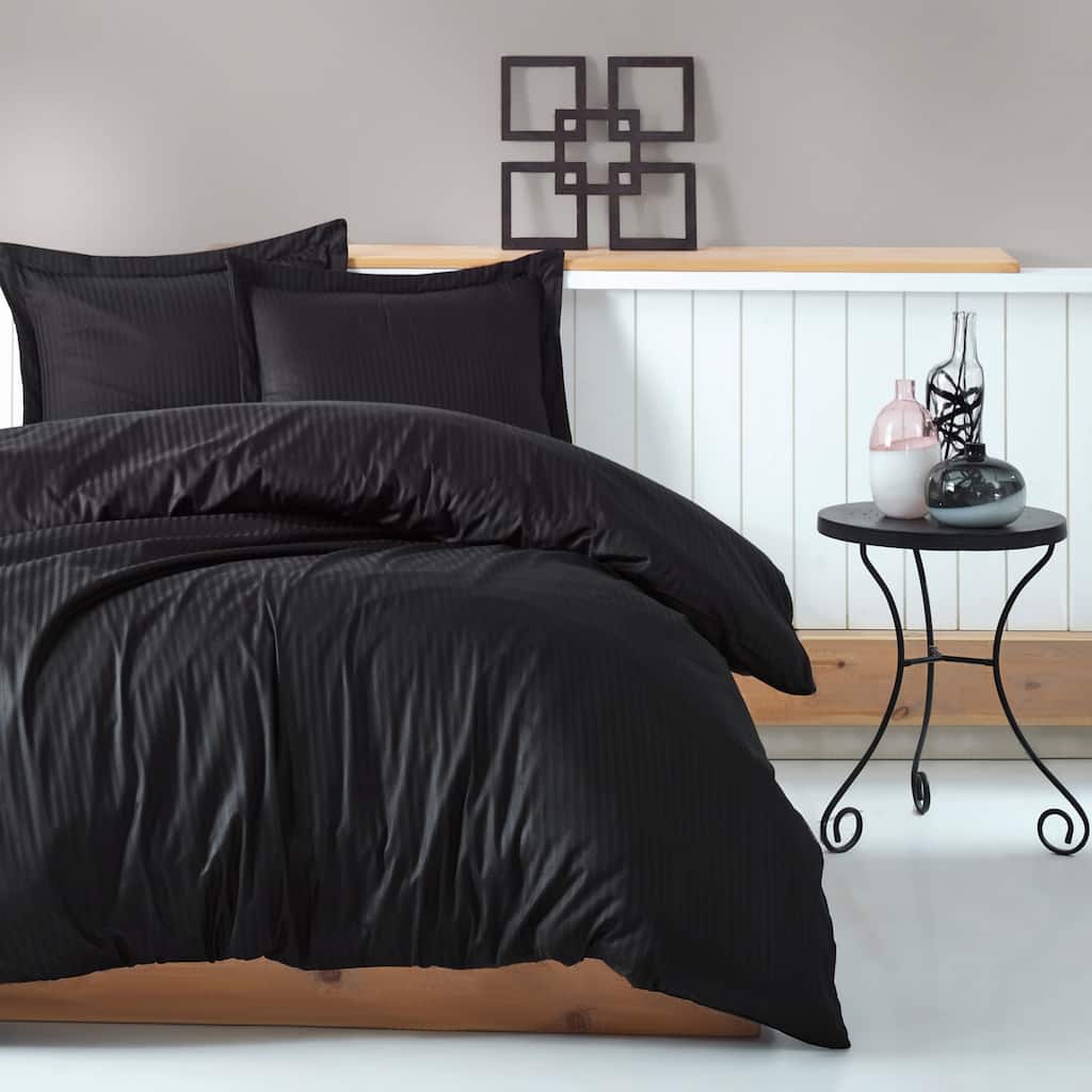 Satin Duvet Cover Set, High Quality Turkish Cotton Queen Size Set, 1 Duvet Cover, 1 Fitted Sheet and 2 Pillowcases