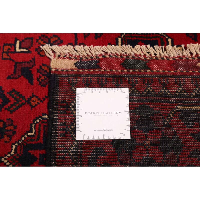 ECARPETGALLERY Hand-knotted Finest Khal Mohammadi Red Wool Rug - 2'8 x 6'11