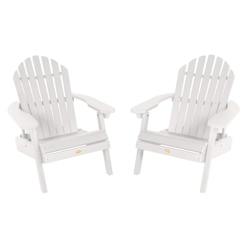 Highwood Hamilton Reclining Adirondack Chairs (Set of 2) - White