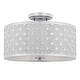preview thumbnail 3 of 6, SAFAVIEH Lighting Hutch Flush 16-Inch Chrome 3-Light Mount Ceiling Light - 16" x 16" x 10.25"
