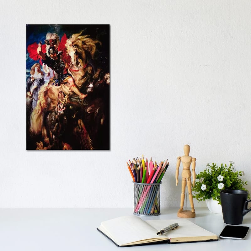 iCanvas "St. George and The Dragon" by Peter Paul Rubens Canvas Print - 12x8x0.75
