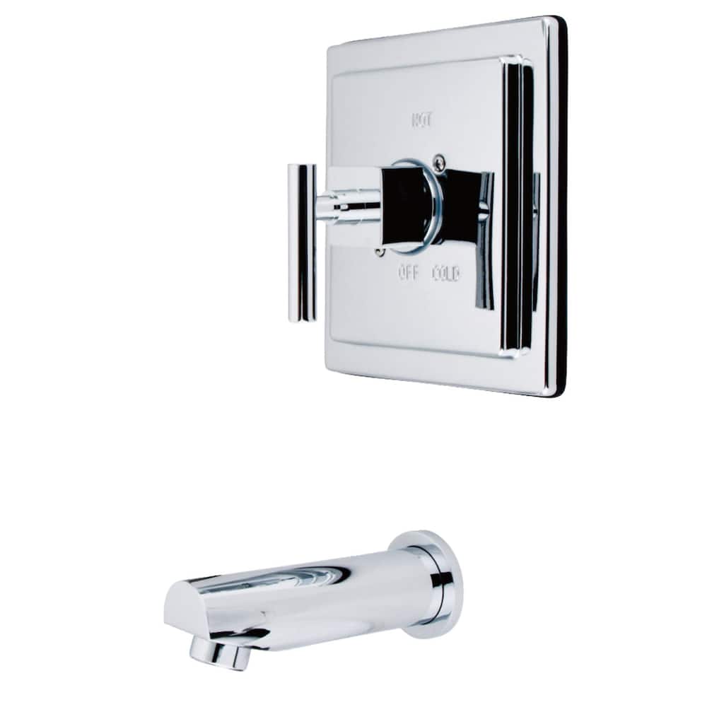Kingston Brass Wall Mounted Bathtub Faucet with Valve Trim and Single