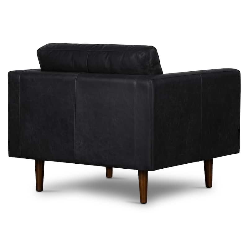 Poly & Bark Napa Lounge Chair (Set of 2) - Full Grain Genuine Italian Leather