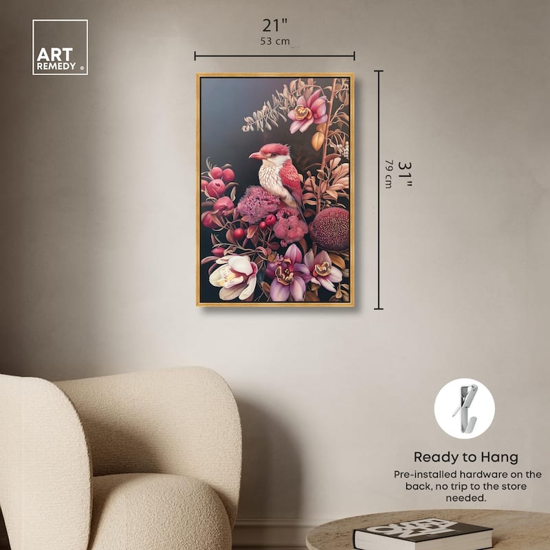 Bird and Bloom Canvas by Art Remedy