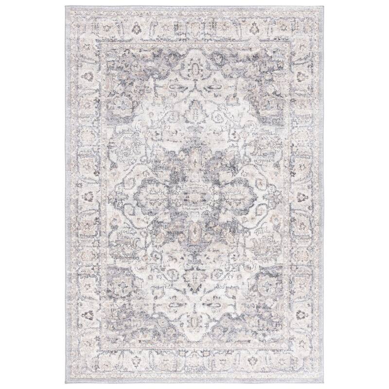SAFAVIEH Opal Ica Shabby Chic Oriental Rug - 8' x 10' - Grey/Ivory