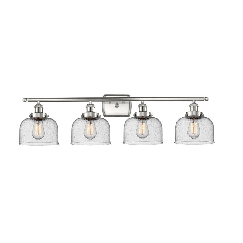 Innovations Lighting Ballston Urban Bell - 4 Light 38" Bath Vanity Light - Seedy/Brushed Satin Nickel