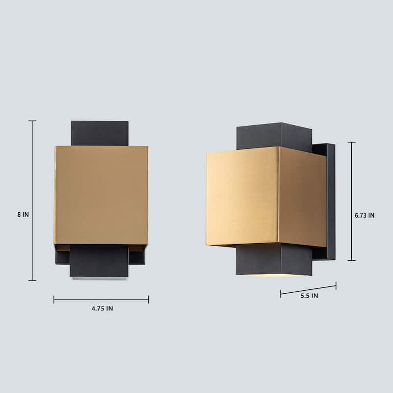 8-inch LED Outdoor Wall Sconce