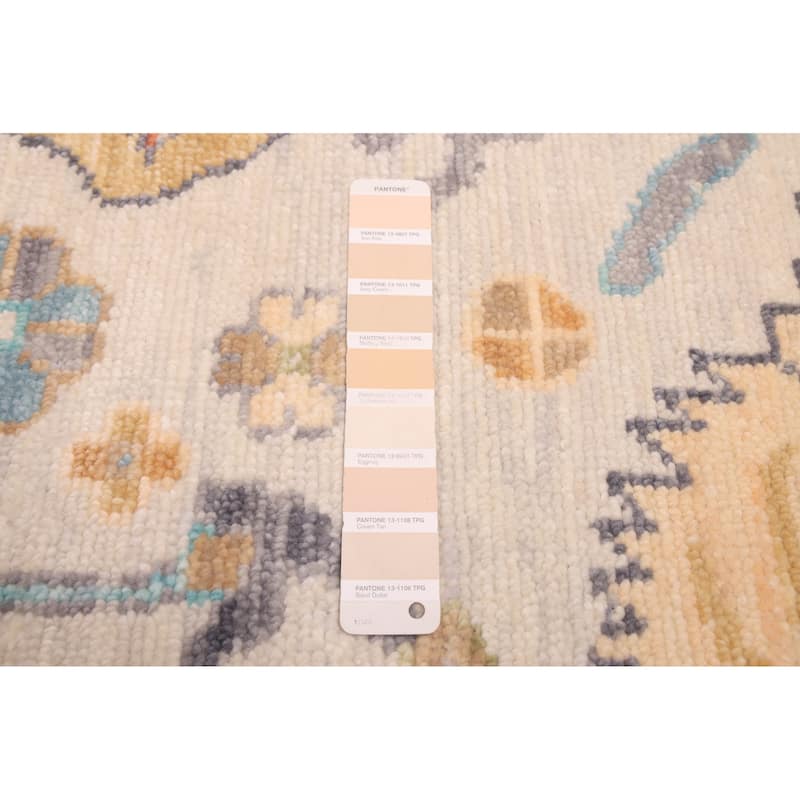 ECARPETGALLERY Hand-knotted Modern Oushak Ivory Wool Rug - 8'3 x 9'11