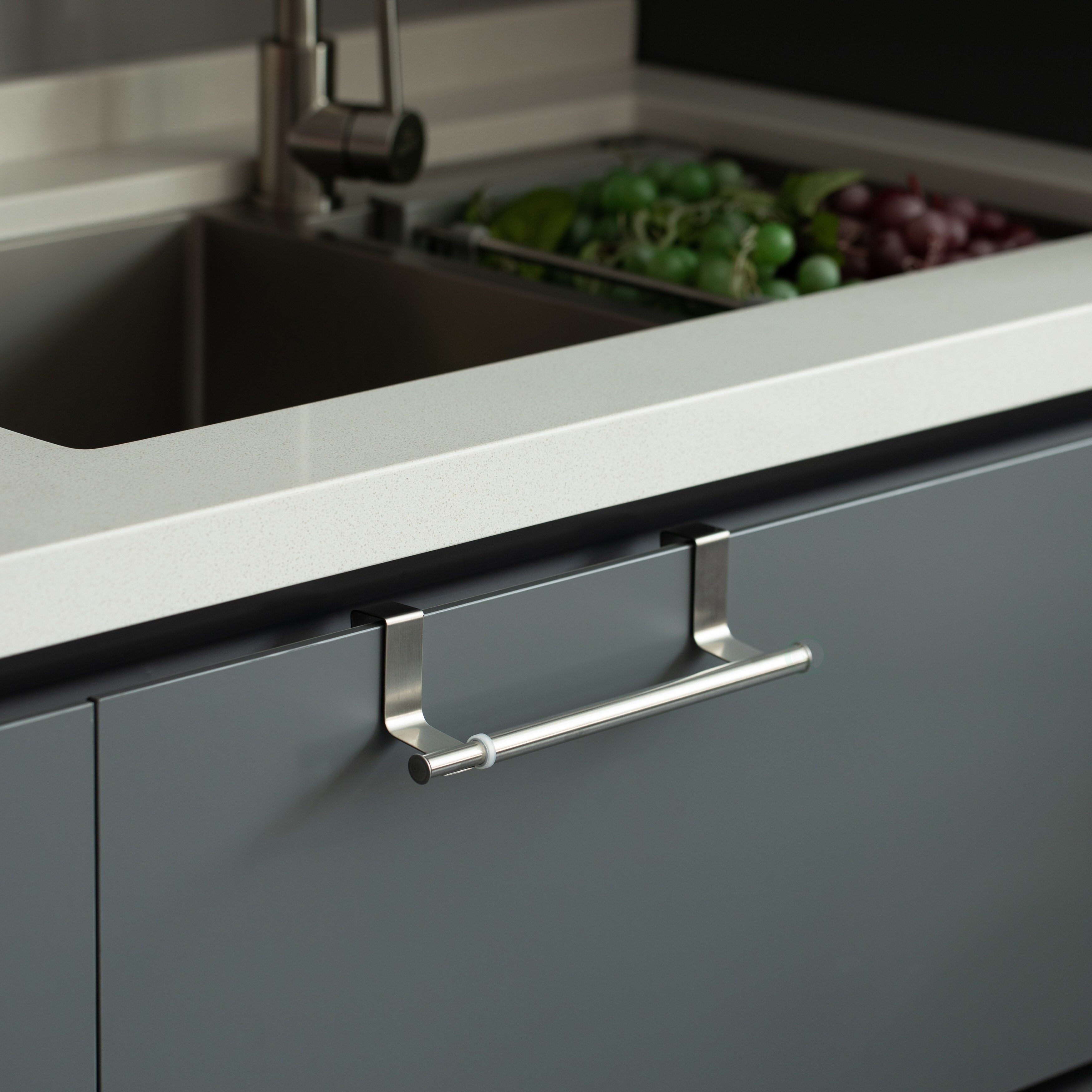 Chrome Over the Door Extendable Towel Holder Rack for the Kitchen Vanity and Bathroom On Sale Bed Bath Beyond 36579375