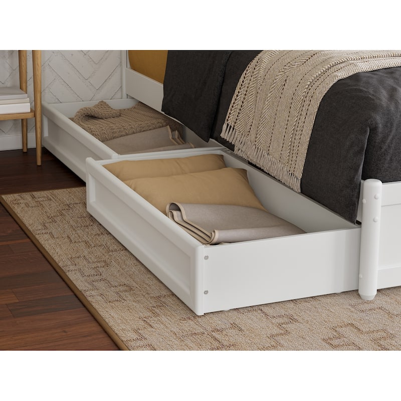 Clayton Platform Bed with Panel Footboard and Storage Drawers