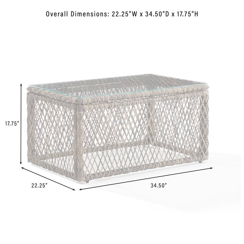 Crosley Granite Bay 4Pc Wicker Outdoor Sofa Patio Furniture Set