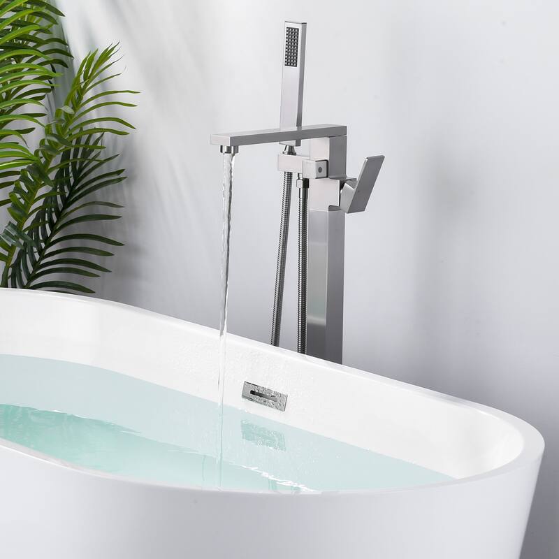 WOWOW Single-Handle Freestanding Tub Faucet with Handheld Shower
