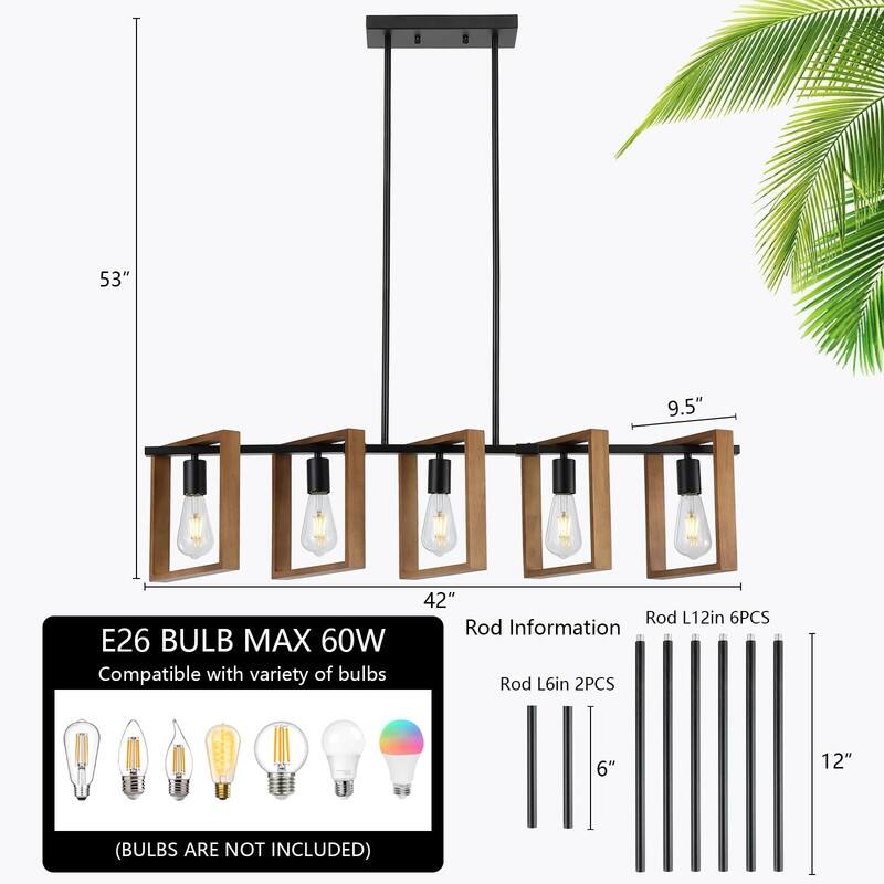 Kitchen Island Lighting Fixture, Dining Room 4 Lights Chandeliers