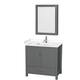 Option Dark Gray / White Cultured Marble Top / Brushed