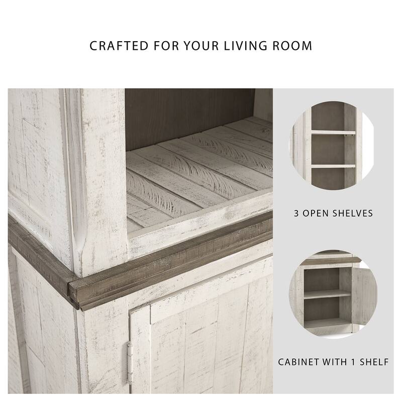 Signature Design by Ashley Havalance White/Gray 4-Piece Entertainment Center - 121.75"W x 20"D x 77"H