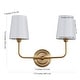 preview thumbnail 3 of 5, SAFAVIEH Lighting Ezra 2-light Wall Sconce - 17.5"x7"x13.5"