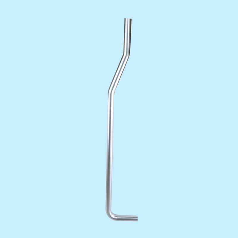 Satin Nickel Brushed L Flush Pipe For Rear Entry High Tank Toilet Renovators Supply