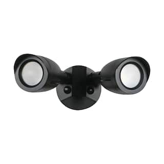 LED Security Light Dual Head  Black Finish 3000K