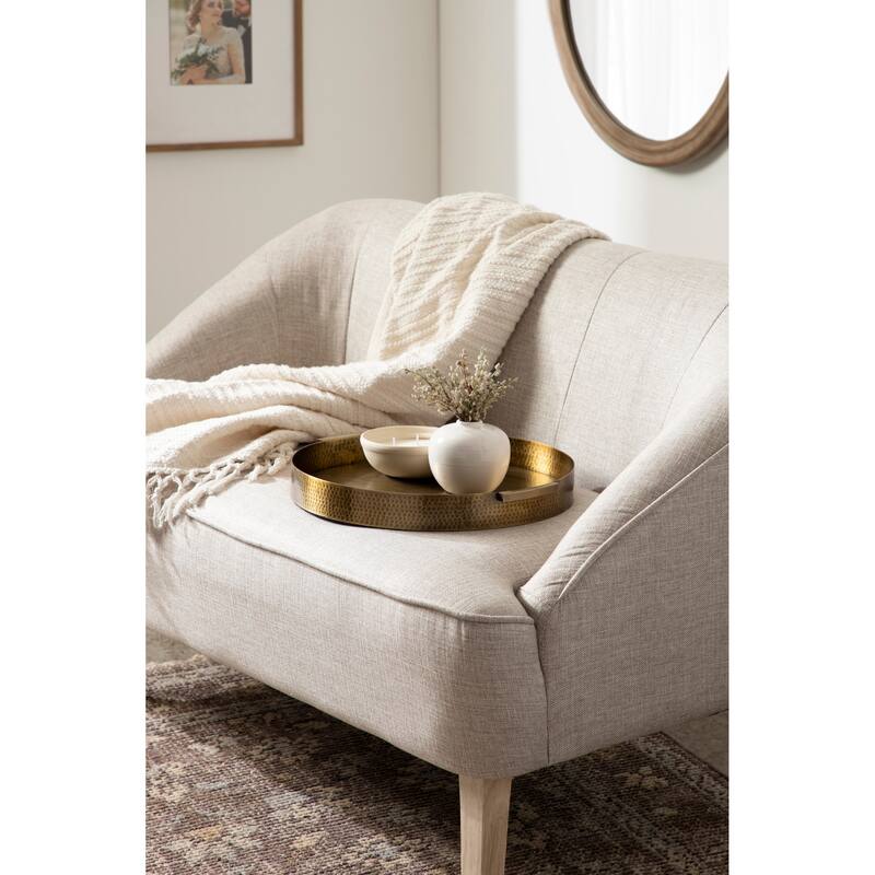 Kate and Laurel Samana Round Metal Tray