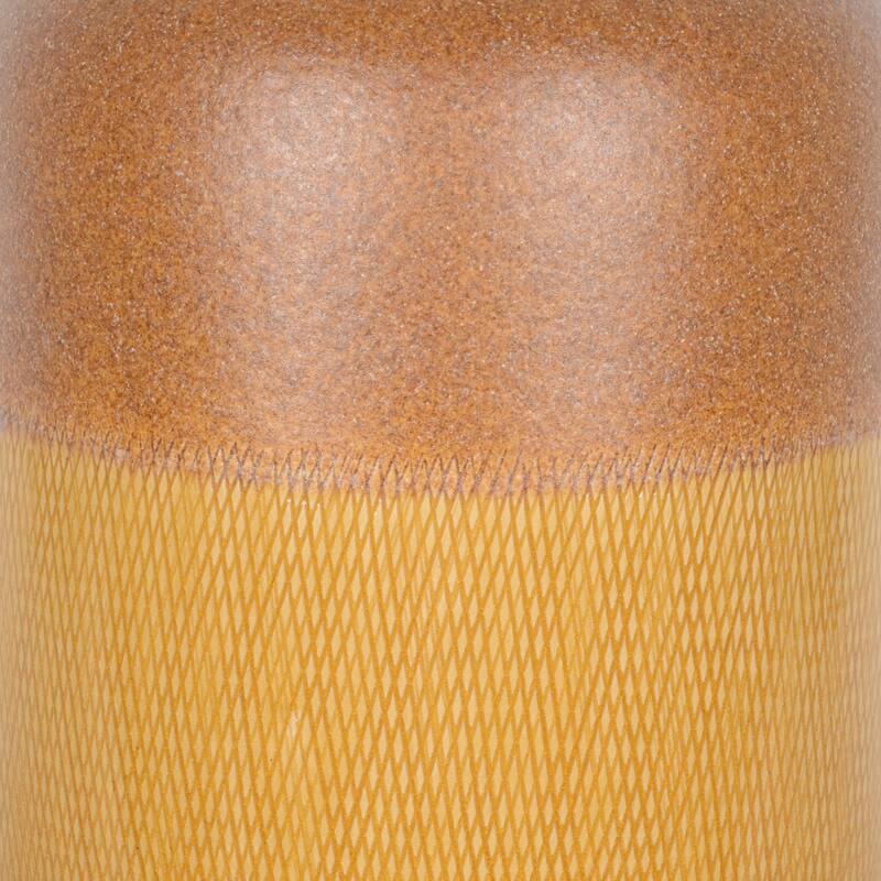 Ceramic Vase Trendy Tribeca Style with Floral Embossed Design