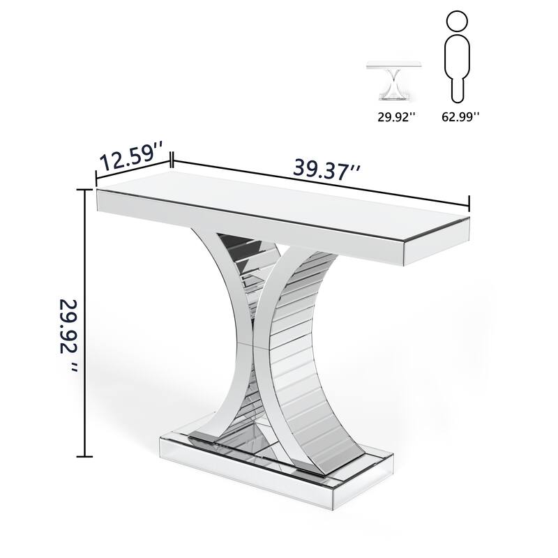Mirrired Entryway Console Table Accent Table Sofa Table