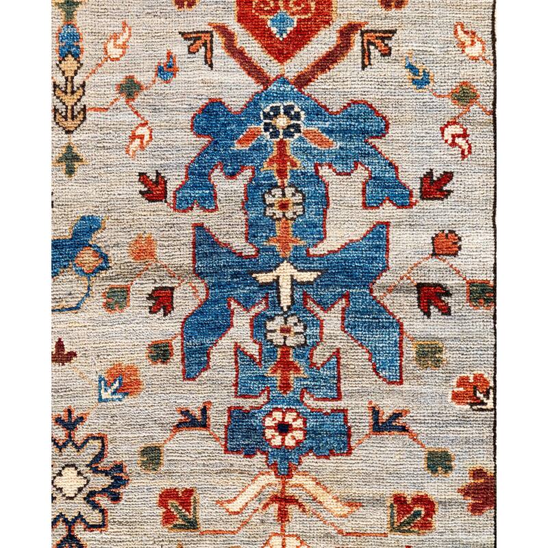 Serapi One-of-a-Kind Hand-Knotted Area Rug - Gray - 9' 1" x 11' 9"