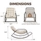 preview thumbnail 4 of 20, Oversized Outdoor Papasan Rocking Lounge Chair with Thick Cushion, Heavy-Duty Metal Patio Rocker Recliner, 450 lbs Capacity