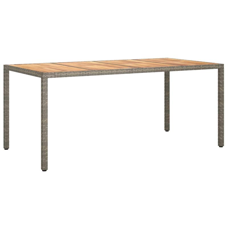 vidaXL Solid Wood Acacia Patio Table Desk Furniture Black/Gray Multi Sizes
