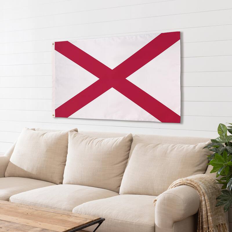 State of Alabama Double Sided Estate Flag w/ 2 Grommets, 3'x5' - Multi