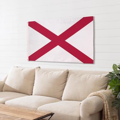 State of Alabama Double Sided Estate Flag w/ 2 Grommets, 3'x5'