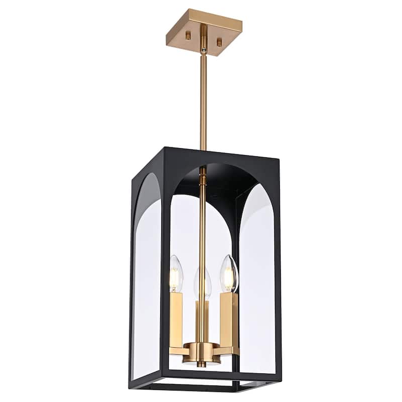 3-Light Large Outdoor Pendant Light Fixtures, Exterior Hanging Lantern Porch Light Adjustable, Hanging Lamp