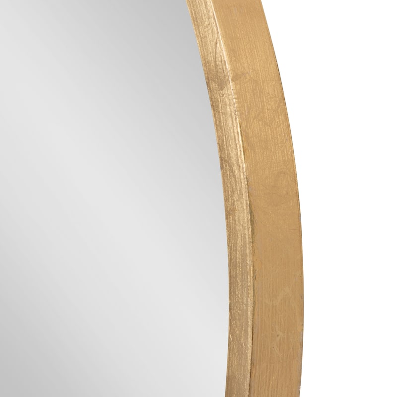 Kate and Laurel Travis Round Wood Accent Wall Mirror