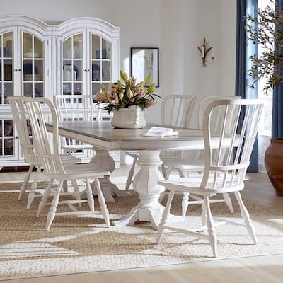 Liberty Furniture Magnolia Manor Double Pedestal Table and Chairs Dining Sets- Various Options