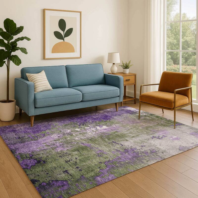 Premium Washable Super Soft Abstract Chic Mayfield Rug