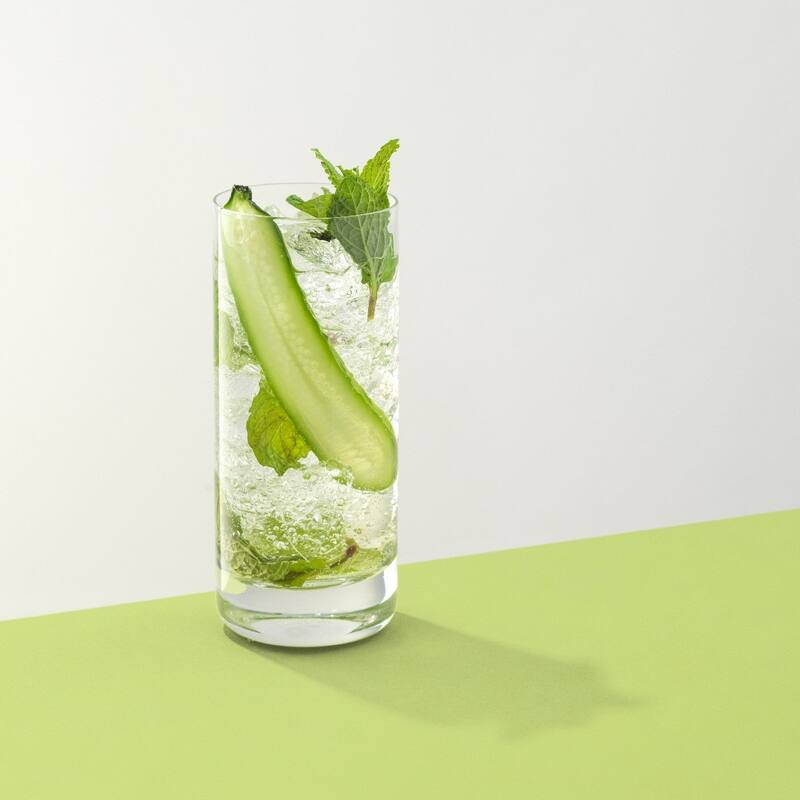 JoyJolt Faye 13 oz Highball Glasses Set of 6 Drinking Glasses - 13 oz