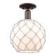Option Oil Rubbed Bronze / White Glass with White Rope