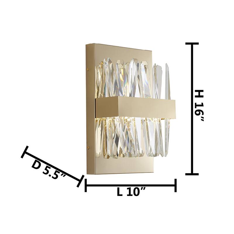 10" Gold Stainless Steel LED Wall Sconce